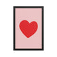 Pink and Red Love Heart Poster