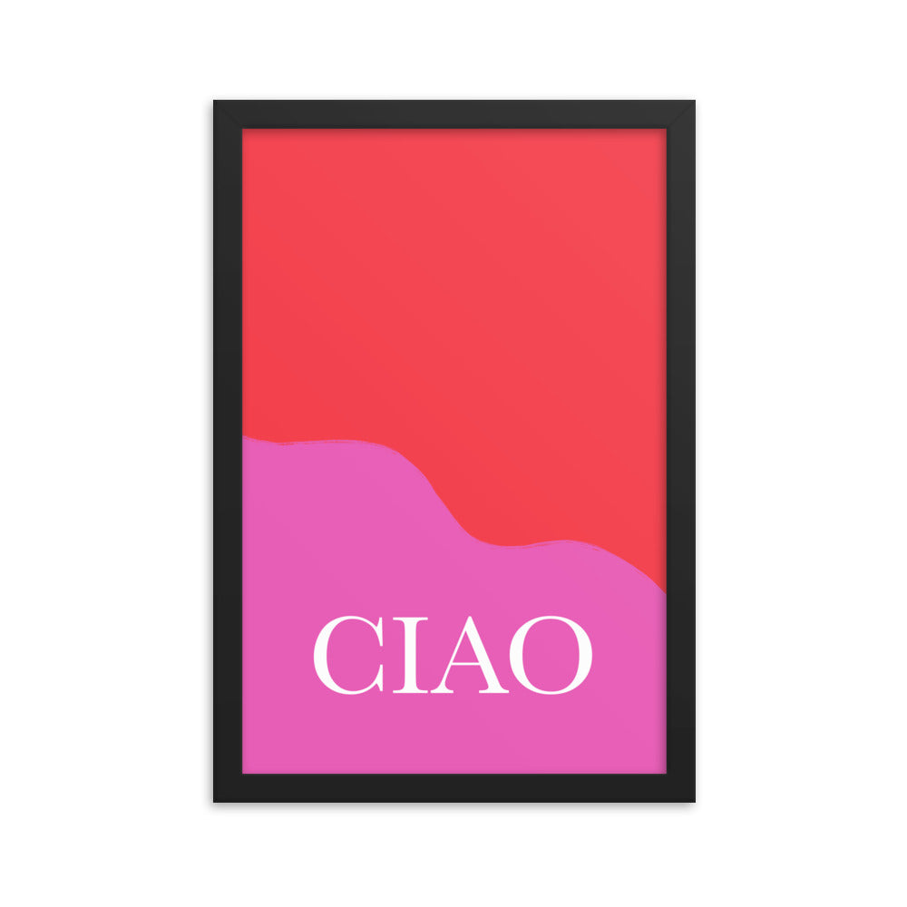 Ciao Pink and Red Poster