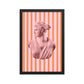 Pink and Orange Striped Artemis Poster