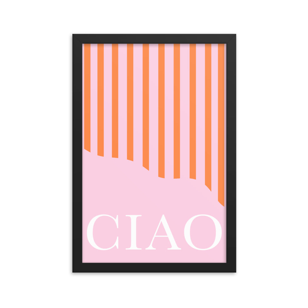 Striped Wave Ciao Poster