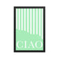 Striped Mint Ciao Poster