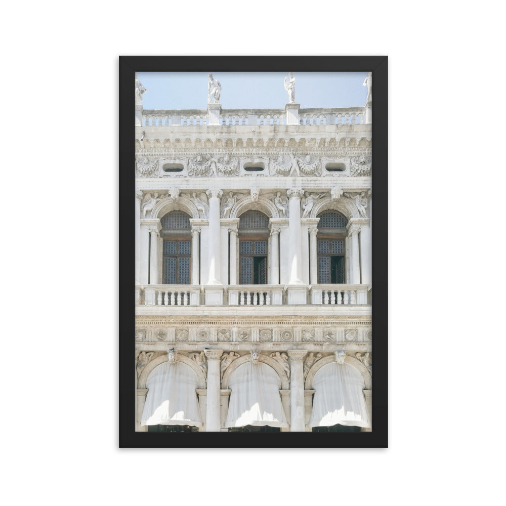 White Venetian Building Poster