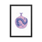 Purple Chinese Vase Poster