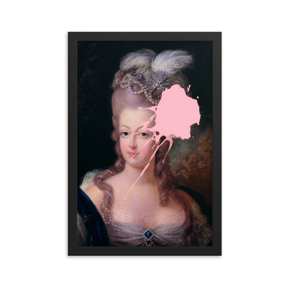Pink Marie-Antoinette Paint Splatter Poster