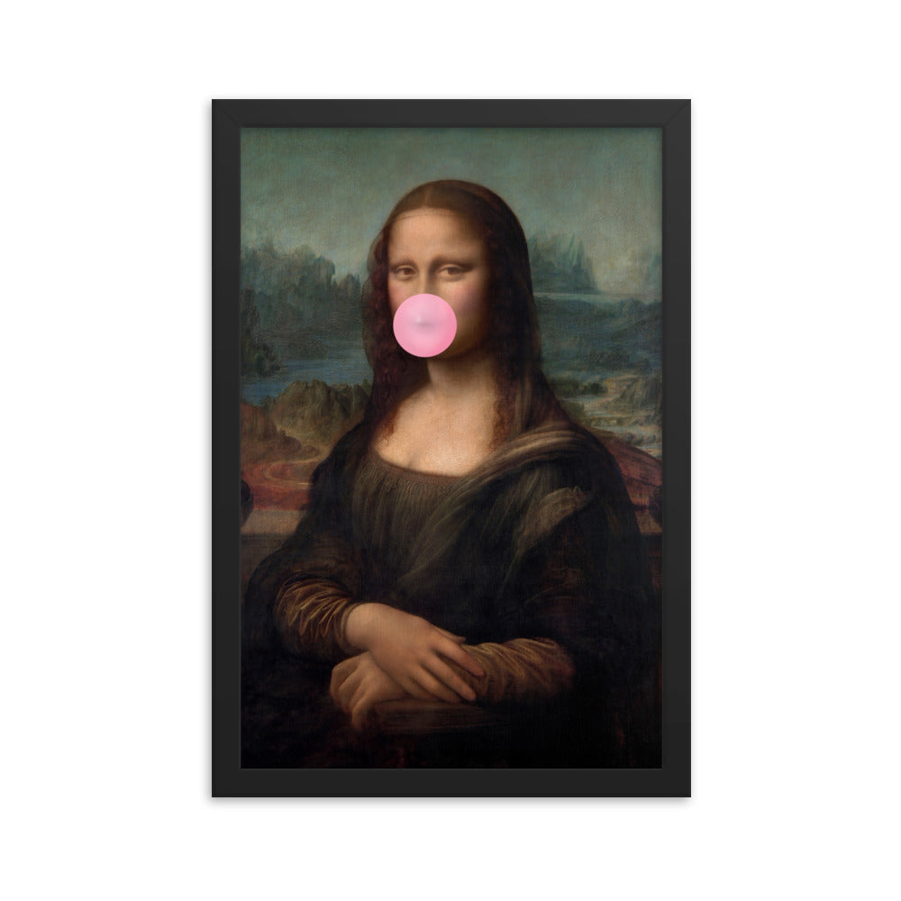 Mona Lisa Bubble-Gum Portrait Wall Poster