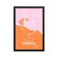 Pink and Orange Aperol Spritz Wall Poster