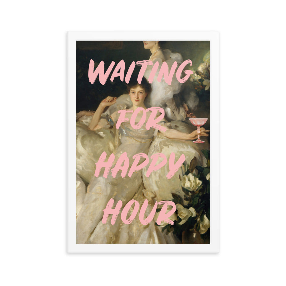 Happy Hour Altered Art Bar Poster