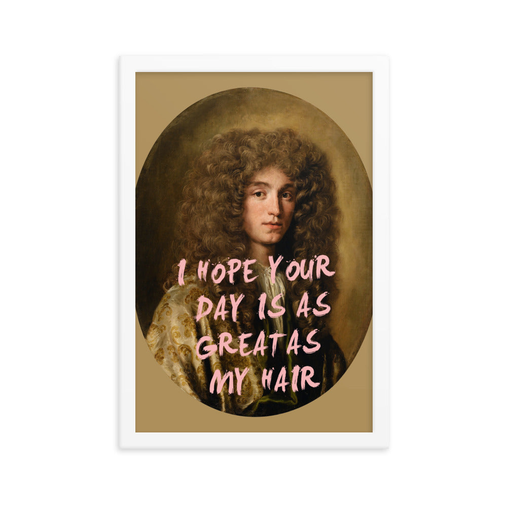 Man With Great Hair - Maximalist Altered Art Poster