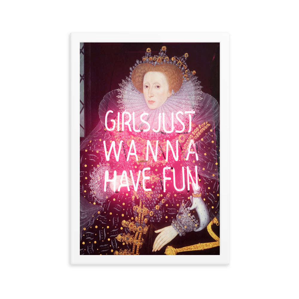 Neon Queen Elizabeth Poster