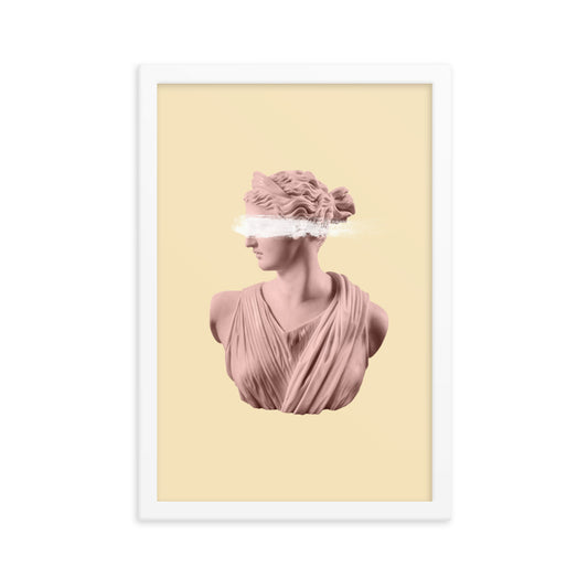 Pale Yellow Ancient Greek Statue Poster
