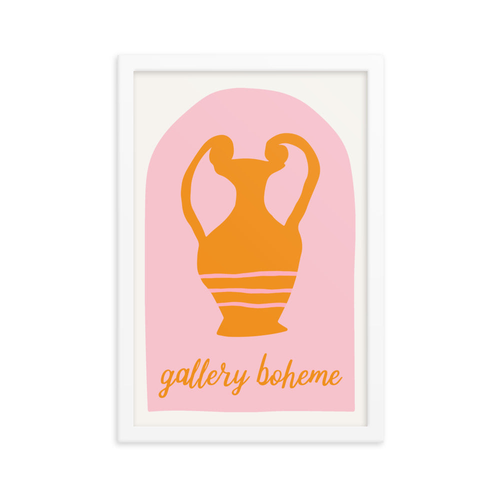 Pink and Orange Gallery Boheme Poster