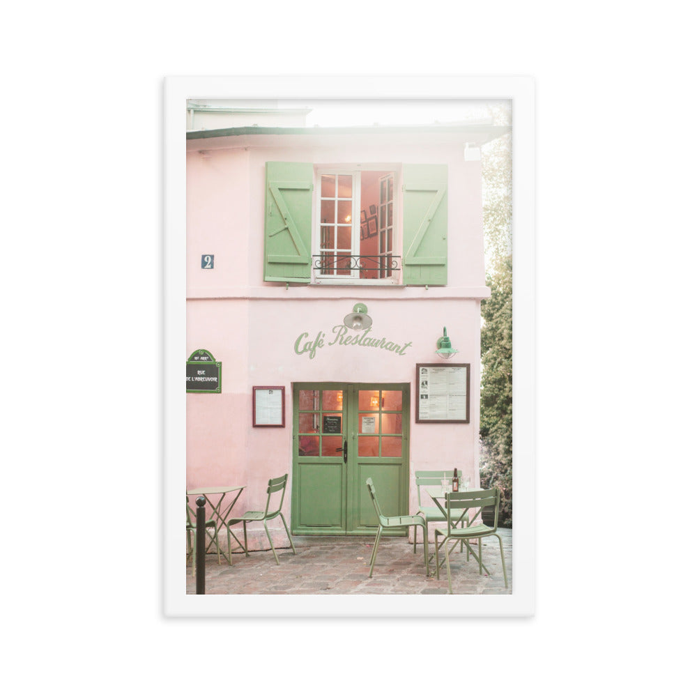 Pink Parisian Cafe Poster