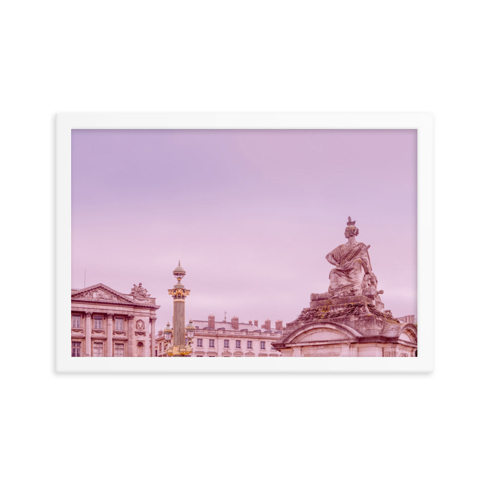 Purple Paris Poster