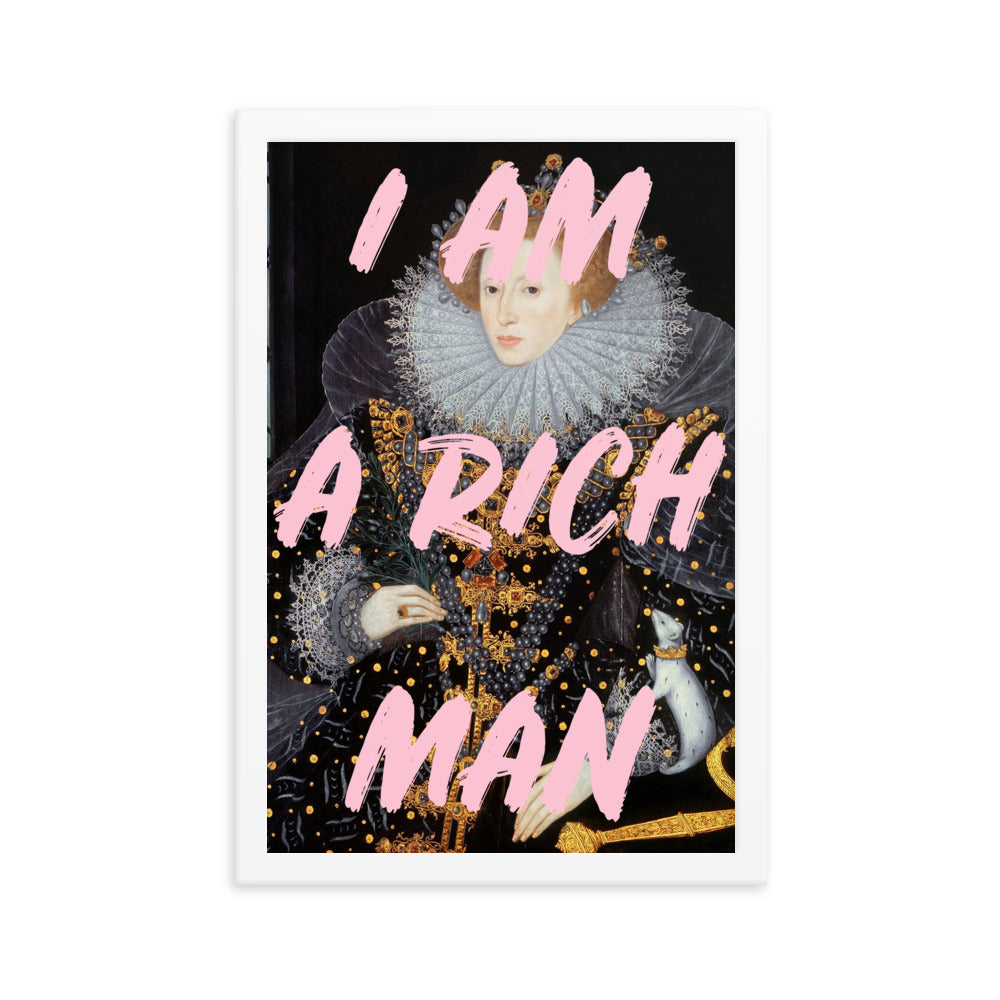 Queen Elizabeth I Rich Man Altered Art Poster Print