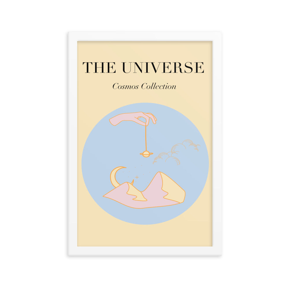 The Universe Pale Lemon and Blue Poster
