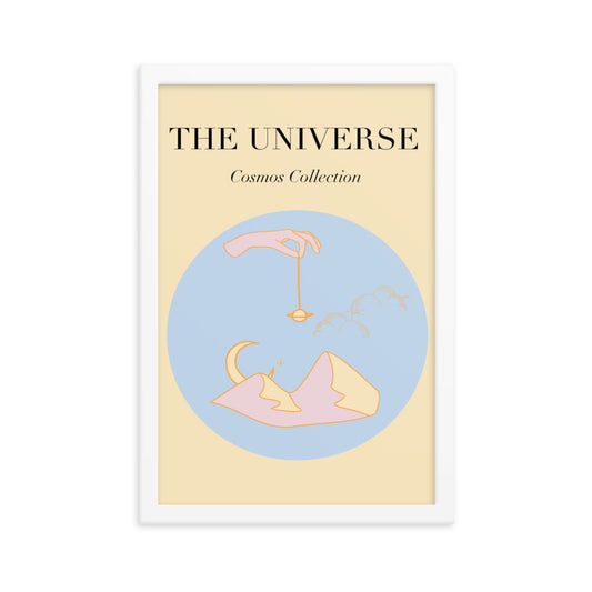 The Universe Pale Lemon and Blue Poster