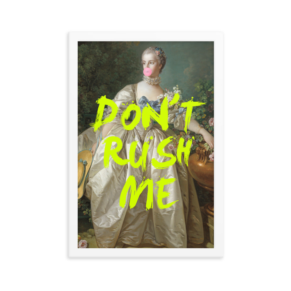 don't rush me altered art poster