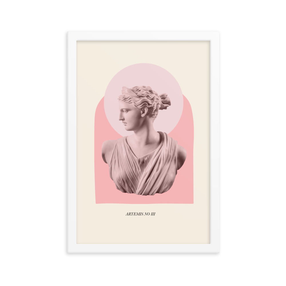 Pink ancient goddess print