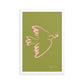 Green and pink dove poster