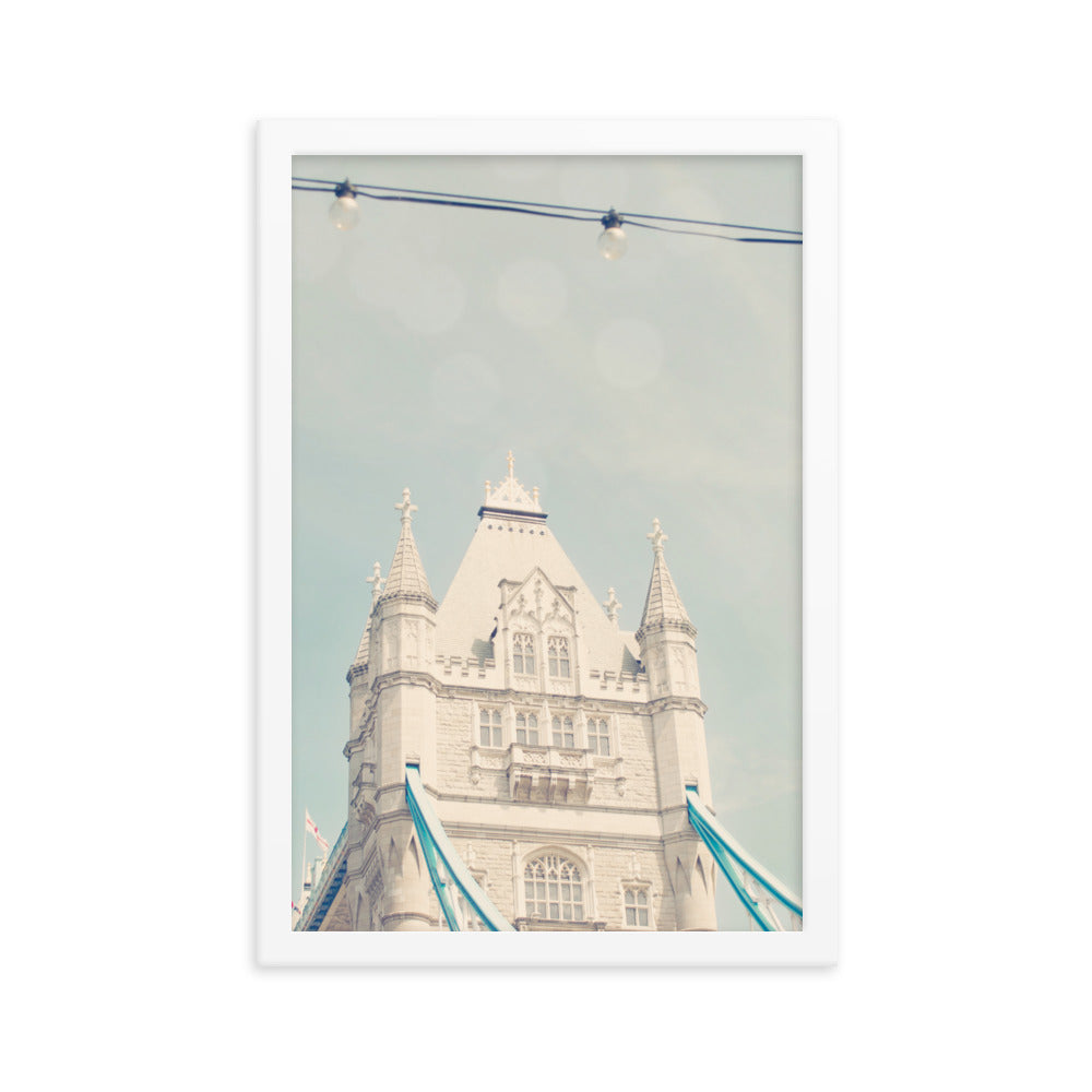 Pastel Blue Tower Bridge Poster