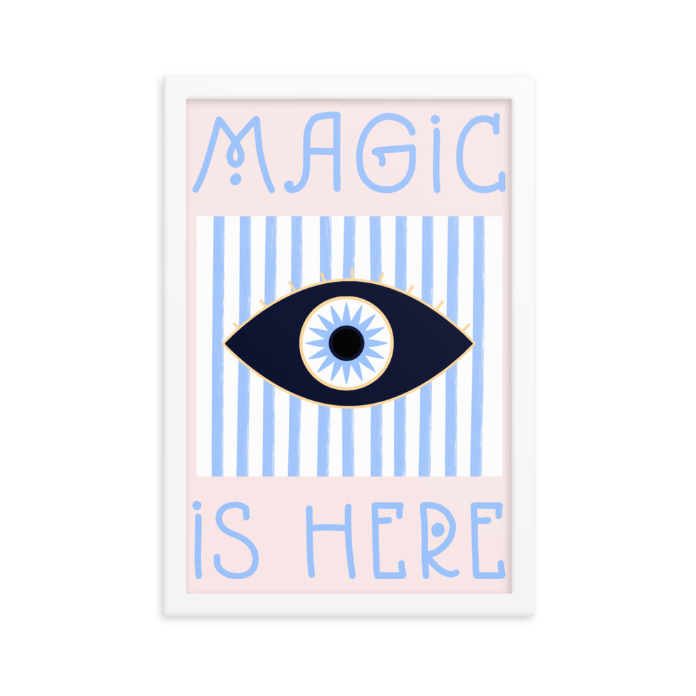 Pink and Blue Evil Eye Poster