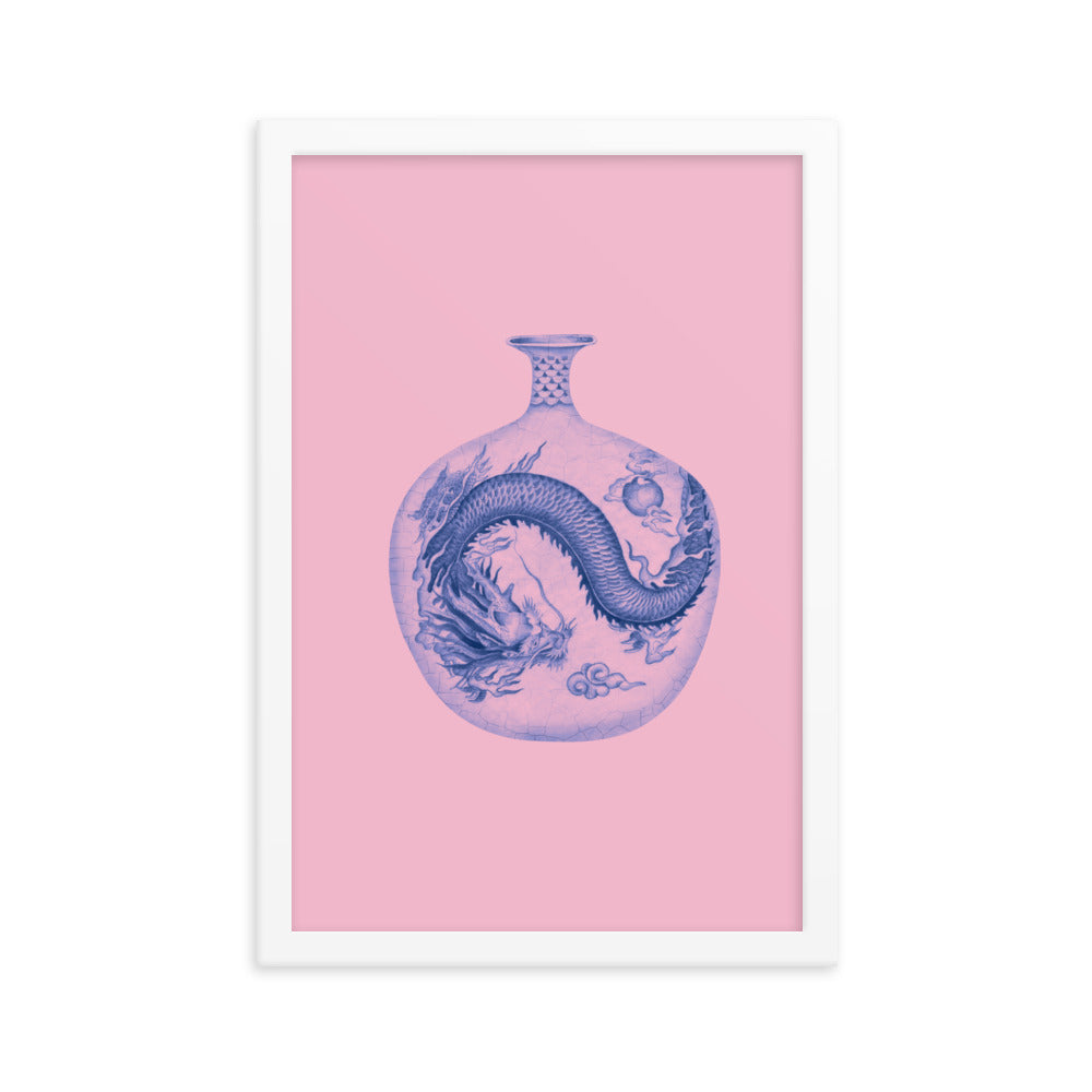 Pink Chinese Vase Poster