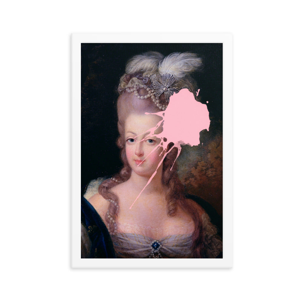 Pink Marie-Antoinette Paint Splatter Poster