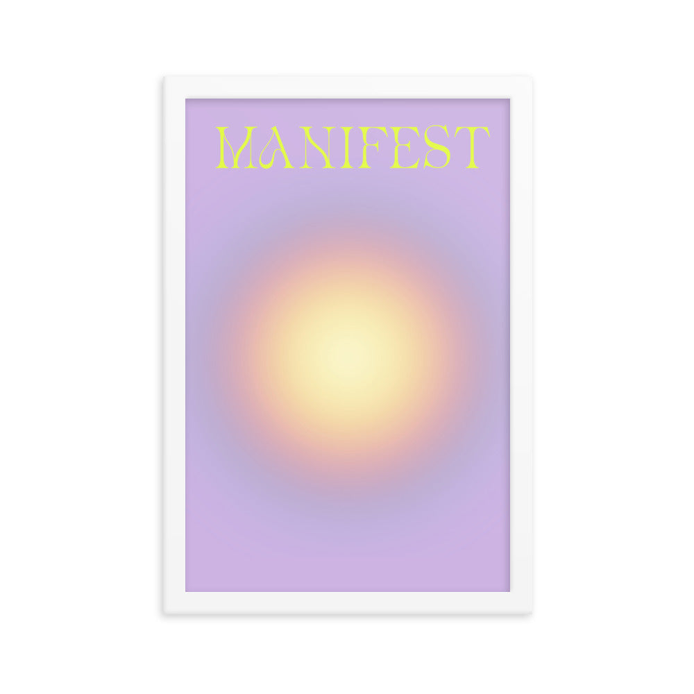 Neon and Purple Manifest Wall Poster