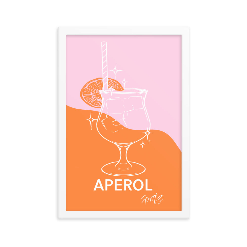 Pink and Orange Aperol Spritz Wall Poster