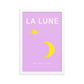 Purple and Yellow Moon Celestial Poster