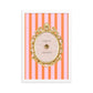Champagne Pink and Orange Striped Wall Poster