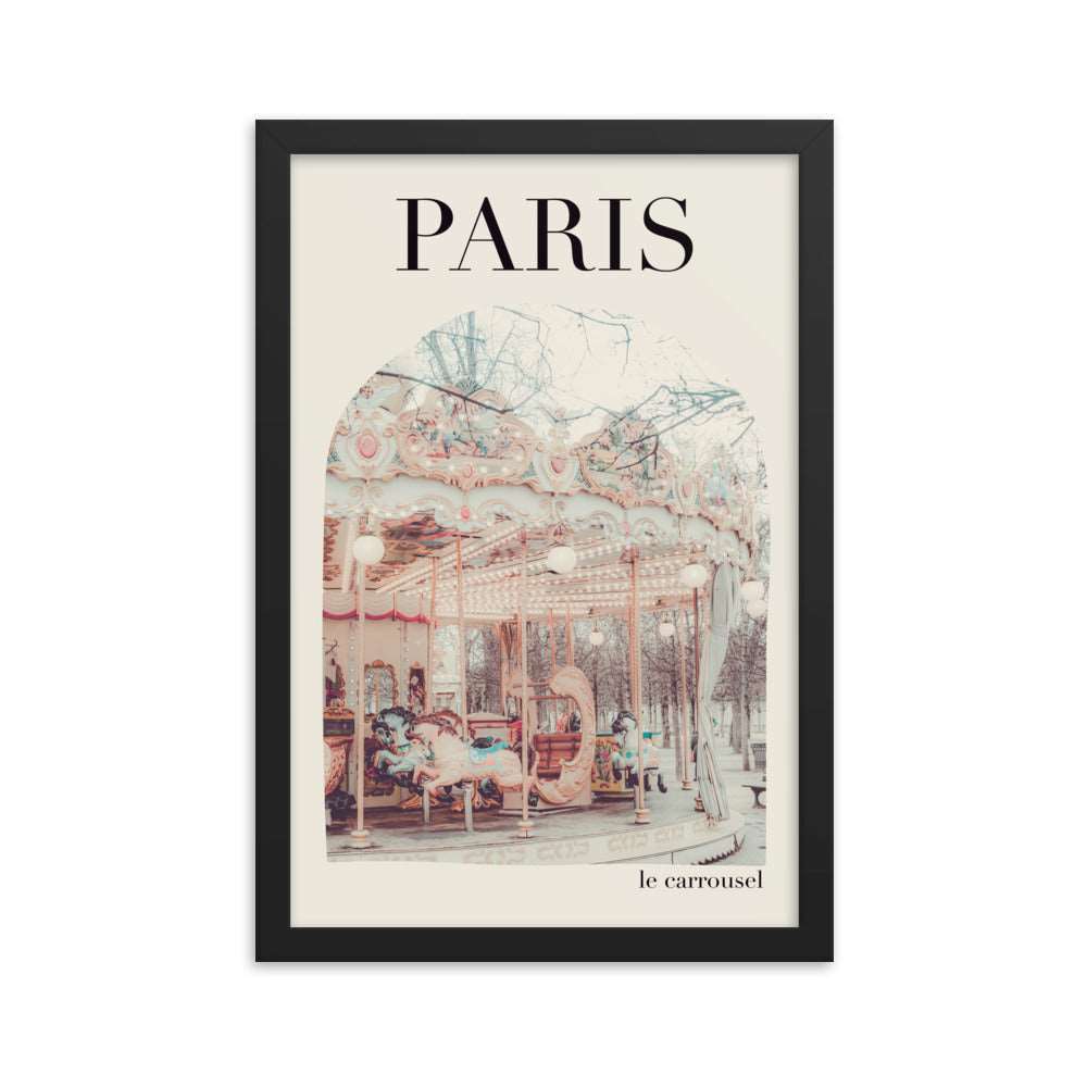 Carousel in Paris Wall Poster