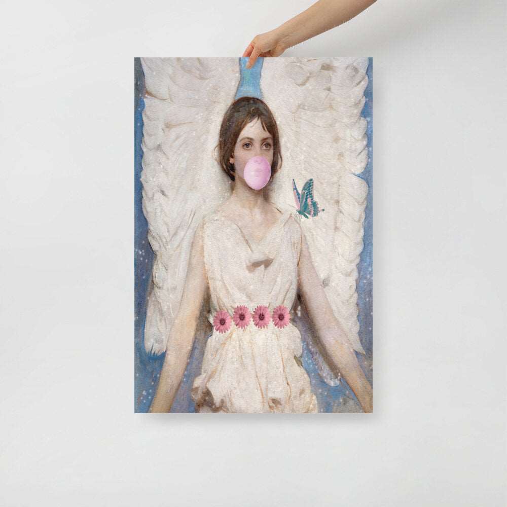 Bubble gum angel print