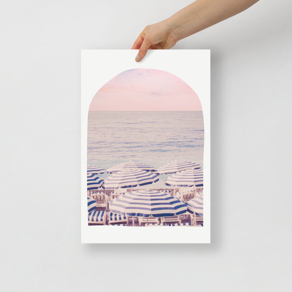 Pink Beach Poster Wall Print