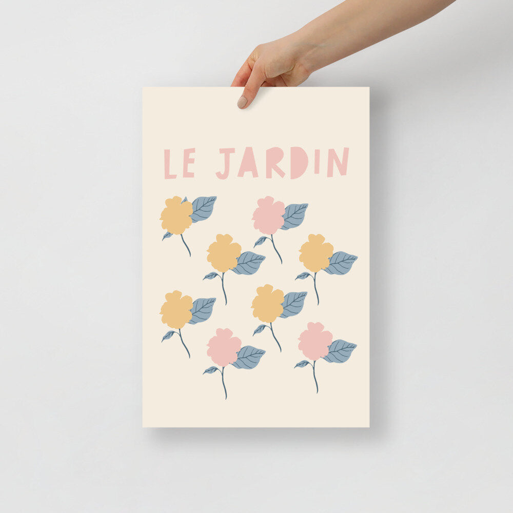 Pastel Le Jardin Wall Poster Print
