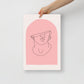 Pink Ancient Bust Poster