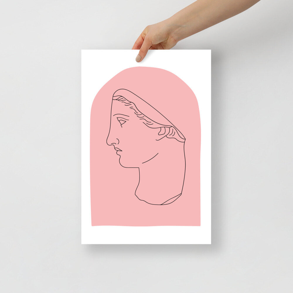 Greek Bust of a Woman Poster