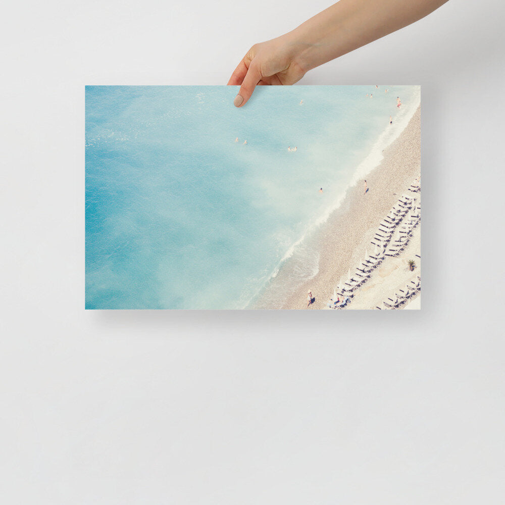 Blue Ocean Beach Poster