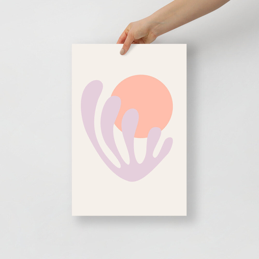 Pastel Abstract Sun Wall Poster