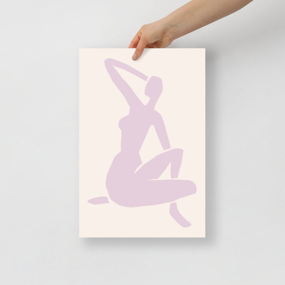 Nordic Pastel Female Figure Poster
