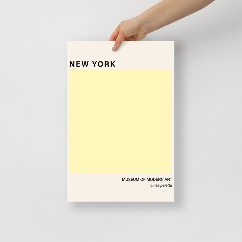 Cities Colour Card Collection - New York Poster