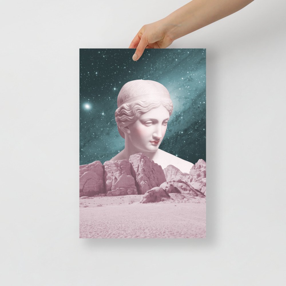 Space Goddess Ancient Aesthetic Poster