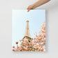 Eiffel Tower Blossom Wall Poster Print