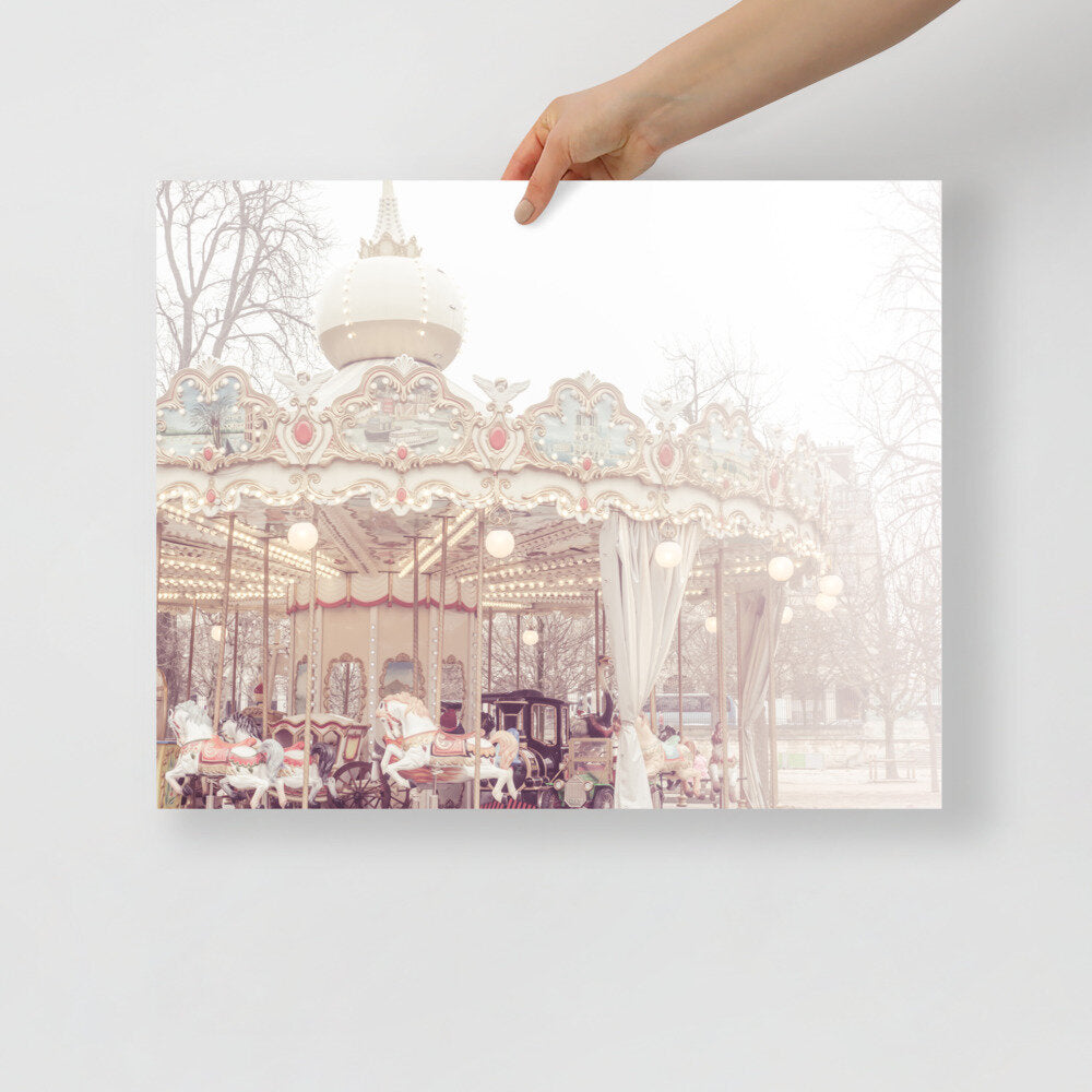 Merry-Go-Round in Paris Wall Poster