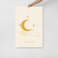 Manifest Crescent Moon Celestial Art Wall Poster Print