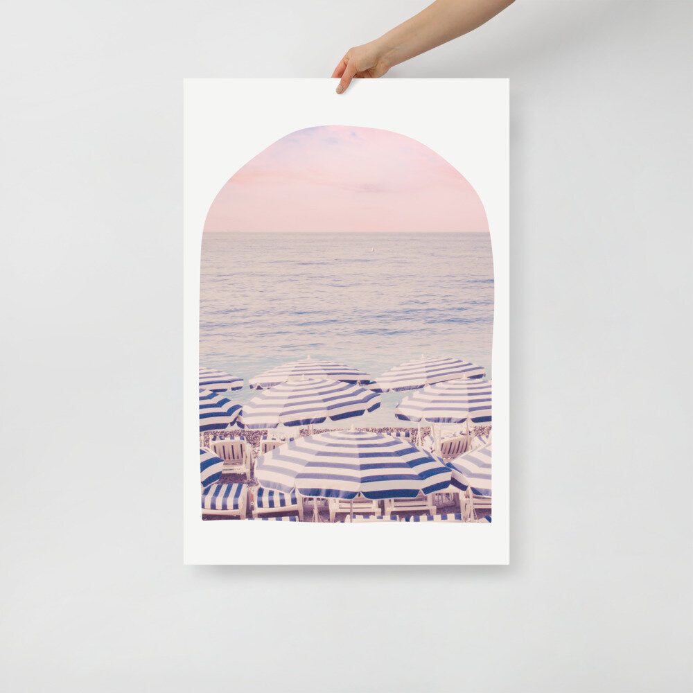 Pink Beach Poster Wall Print