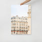 Paris Building Beige and Red Wall Poster Print