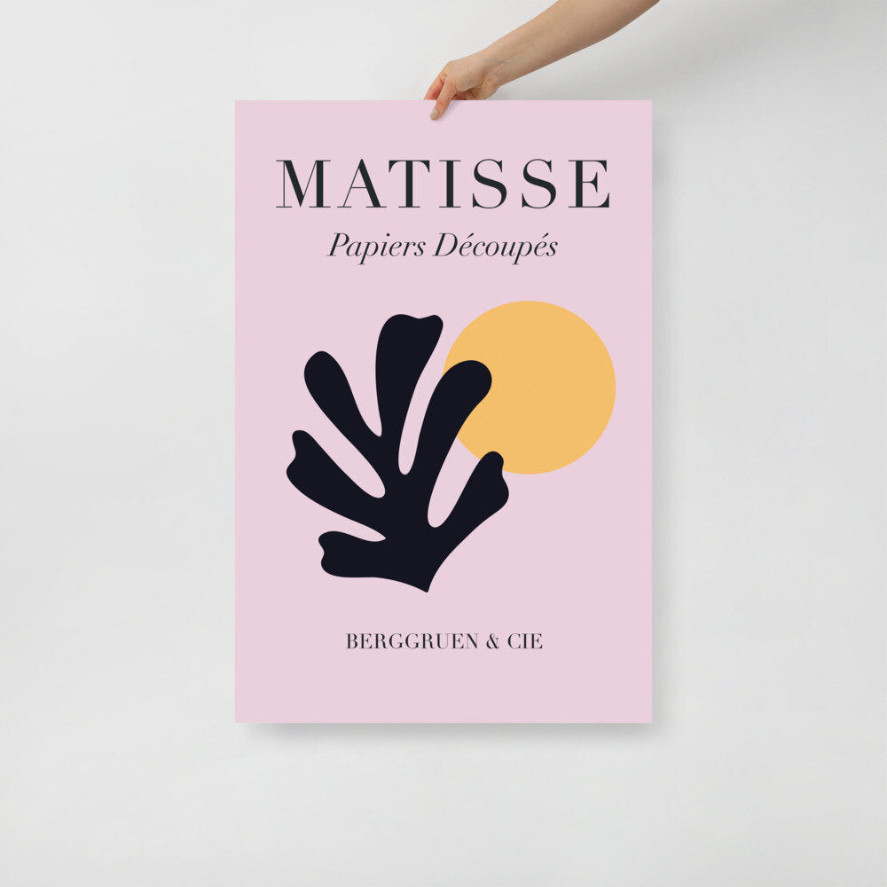 Pink Matisse Inspired Wall Poster Print