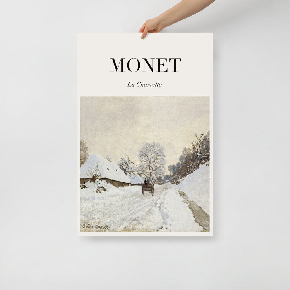Monet 'La Charette' Exhibition Style Wall Poster