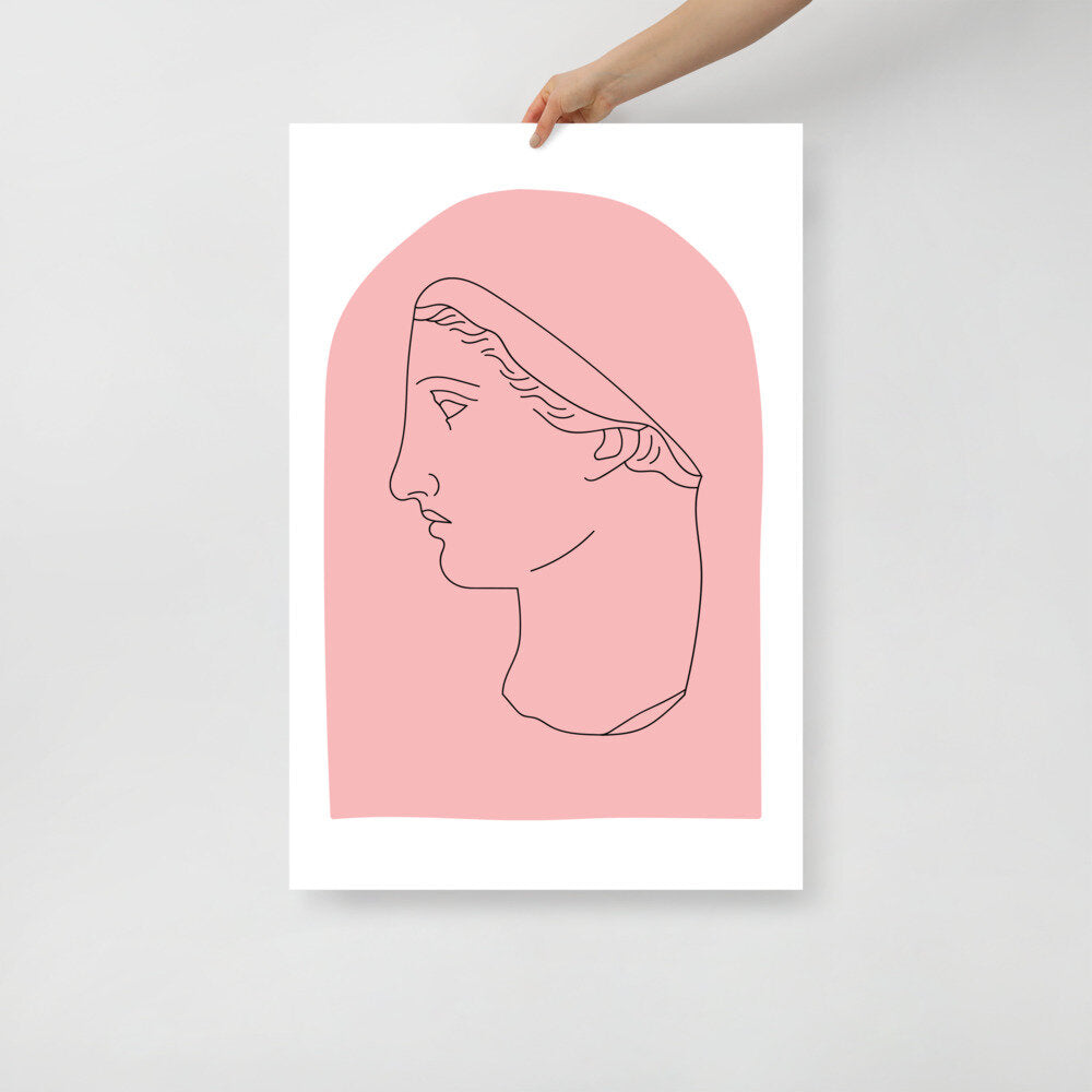 Greek Bust of a Woman Poster
